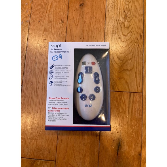 Simpl TV Universal Remote - Technology‎ Made Simple Big Button Easy to Use - Picture 1 of 2